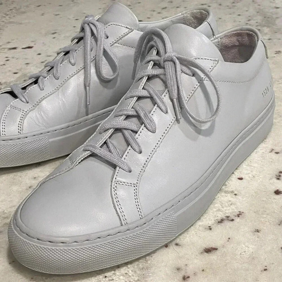 COMMON PROJECTS Men’s EU 41 US 8 Original Achilles Leather Sneakers Gray‎ - Picture 6 of 16